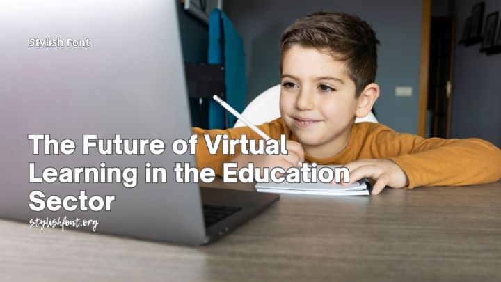 The Future of Virtual Learning in the Education Sector