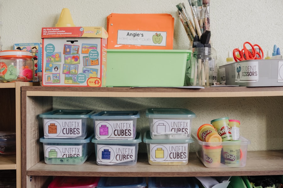 Photo organized homework station

